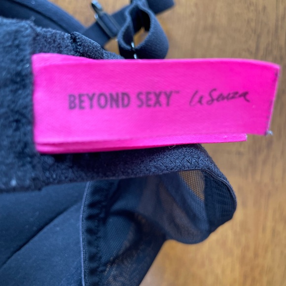 La SENZA BEYOND SEXY Padded Strappy Lacy Mesh Corset Push-Up Size 34DD - Picture 11 of 16